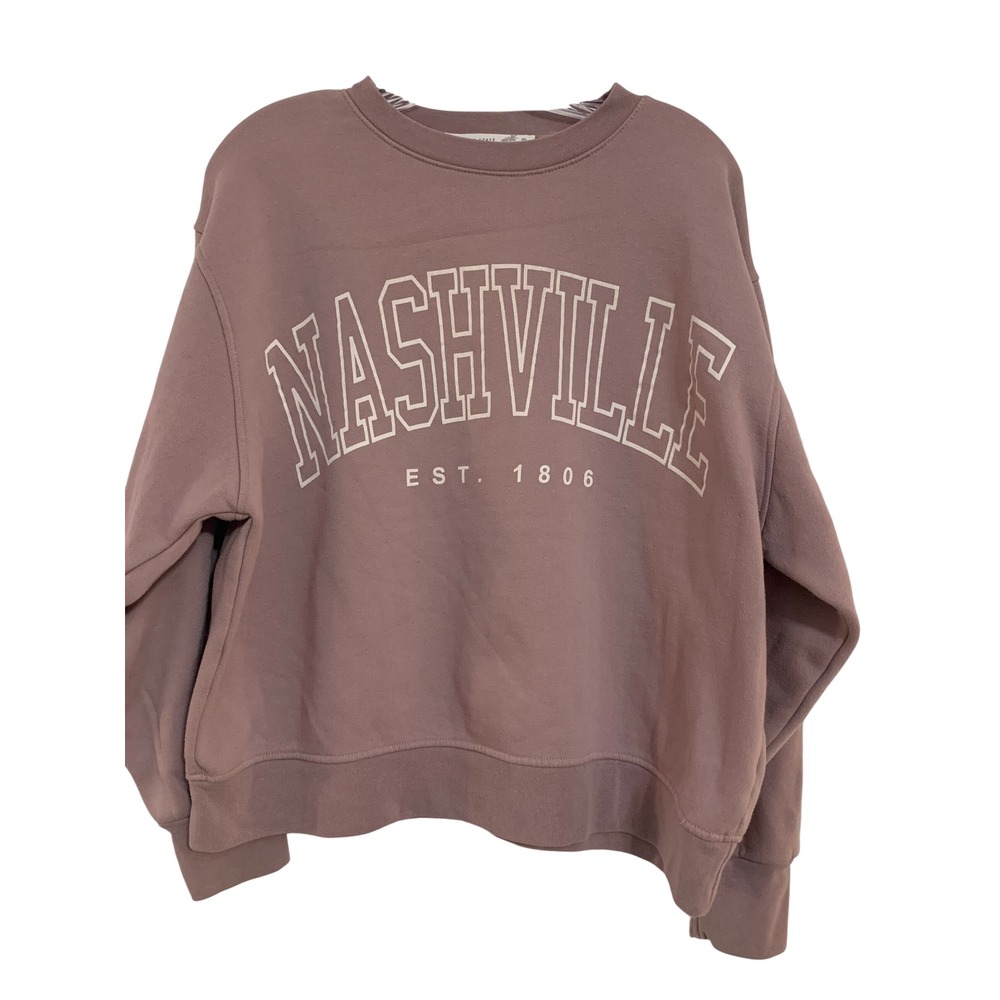 Altar'd State Nashville Est 1806 Graphic Sweatshirt Mauve Pink Medium